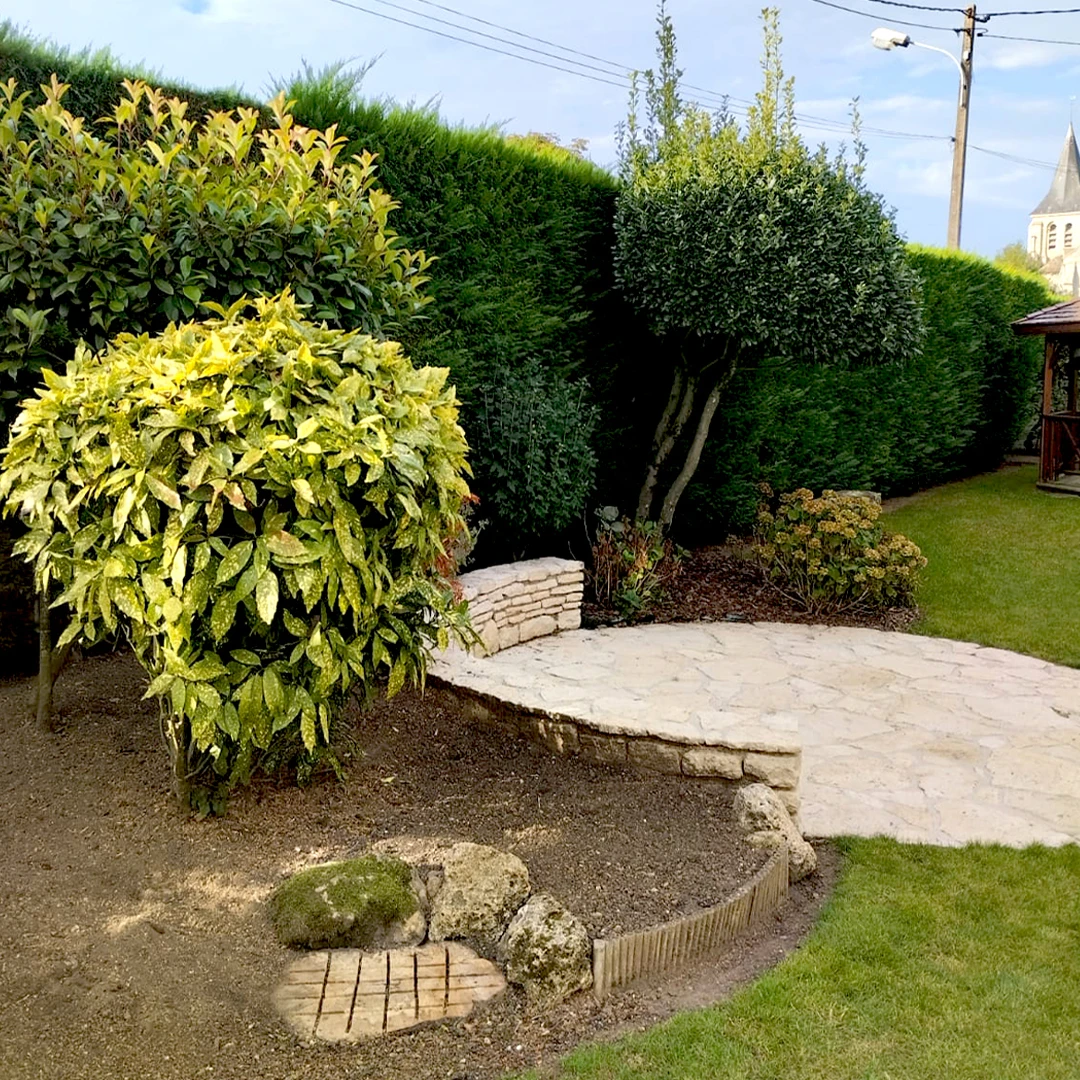 Réalisation Midey Paysage - Jardin en gravier blanc