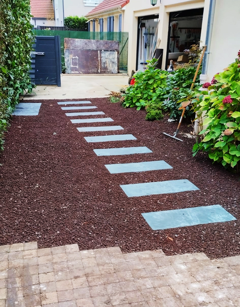 Réalisation Midey Paysage - Jardin en gravier blanc